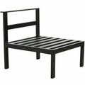 Bfm Seating Belmar Black Aluminum Outdoor / Indoor Armless Cushion Chair 163PH6101BLM